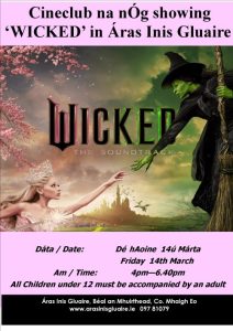 Cineclub showing Fantasy Musical ‘Wicked’